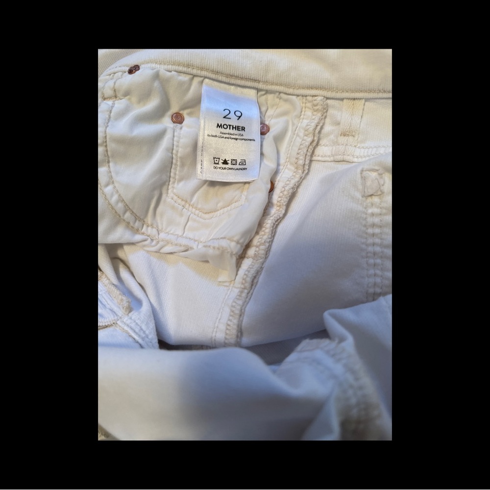 MOTHER Off-White Denim Courduroy Jeans - Picture 10 of 13